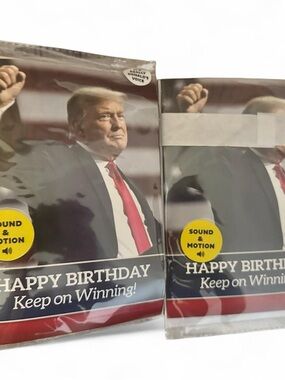 Happy Birthday Sound & Motion Party Decoration - Donald Trump